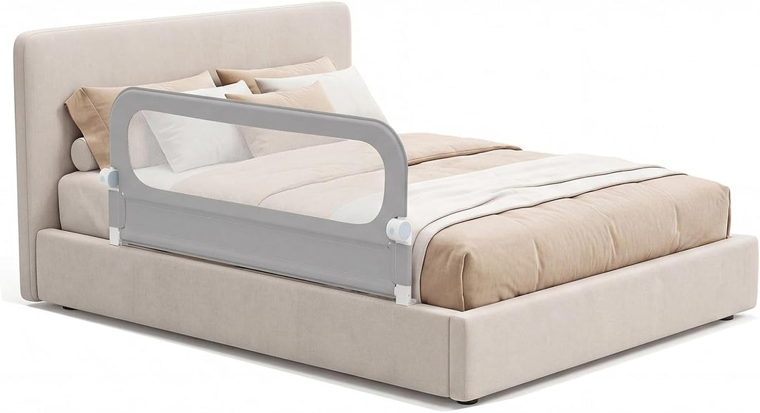 RELAX4LIFE Bettgitter Rausfallschutz, 150 x 60 cm, zusammenklappbares Bettschutzgitter, Kinderbettgi
