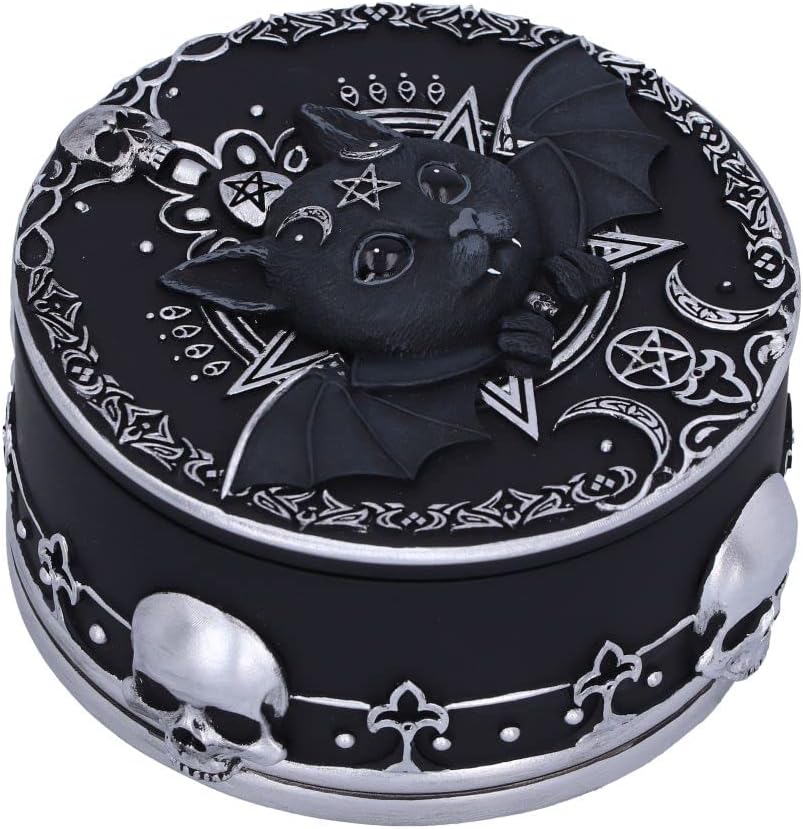 Nemesis Now Malpuss Schmuckdose, Schwarz, 10,8 cm, 10.8cm