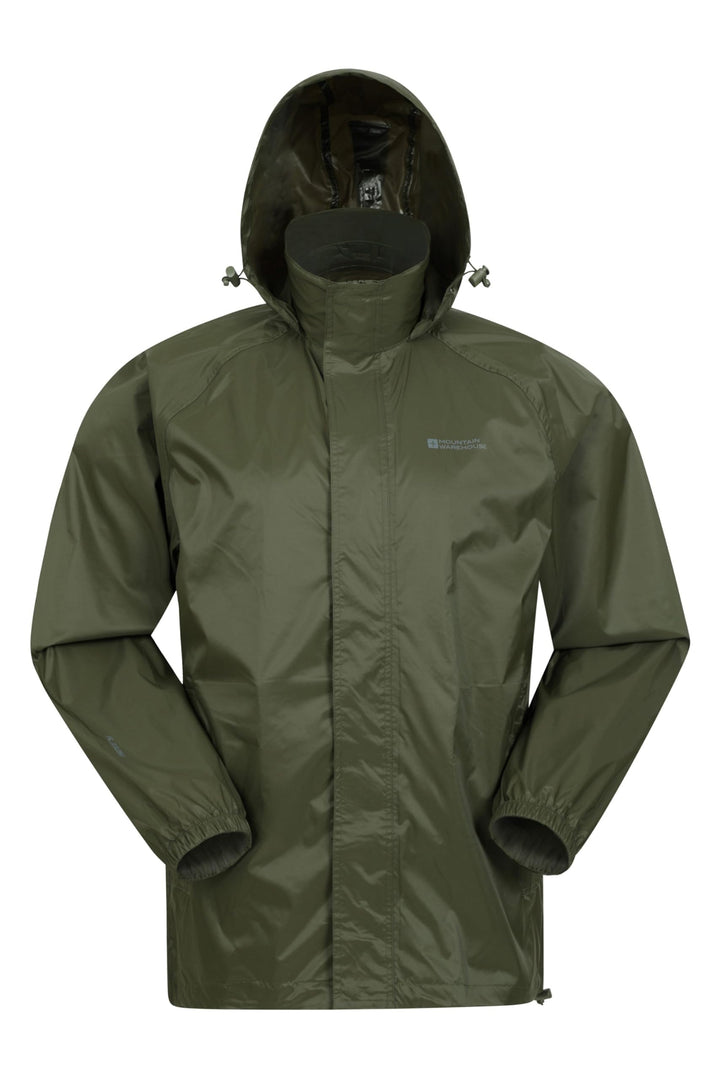 Mountain Warehouse Pakka Herren Wasserdicht Leichte verpackbare Regen Renn Sport Jacke XXS Dunkel Kh