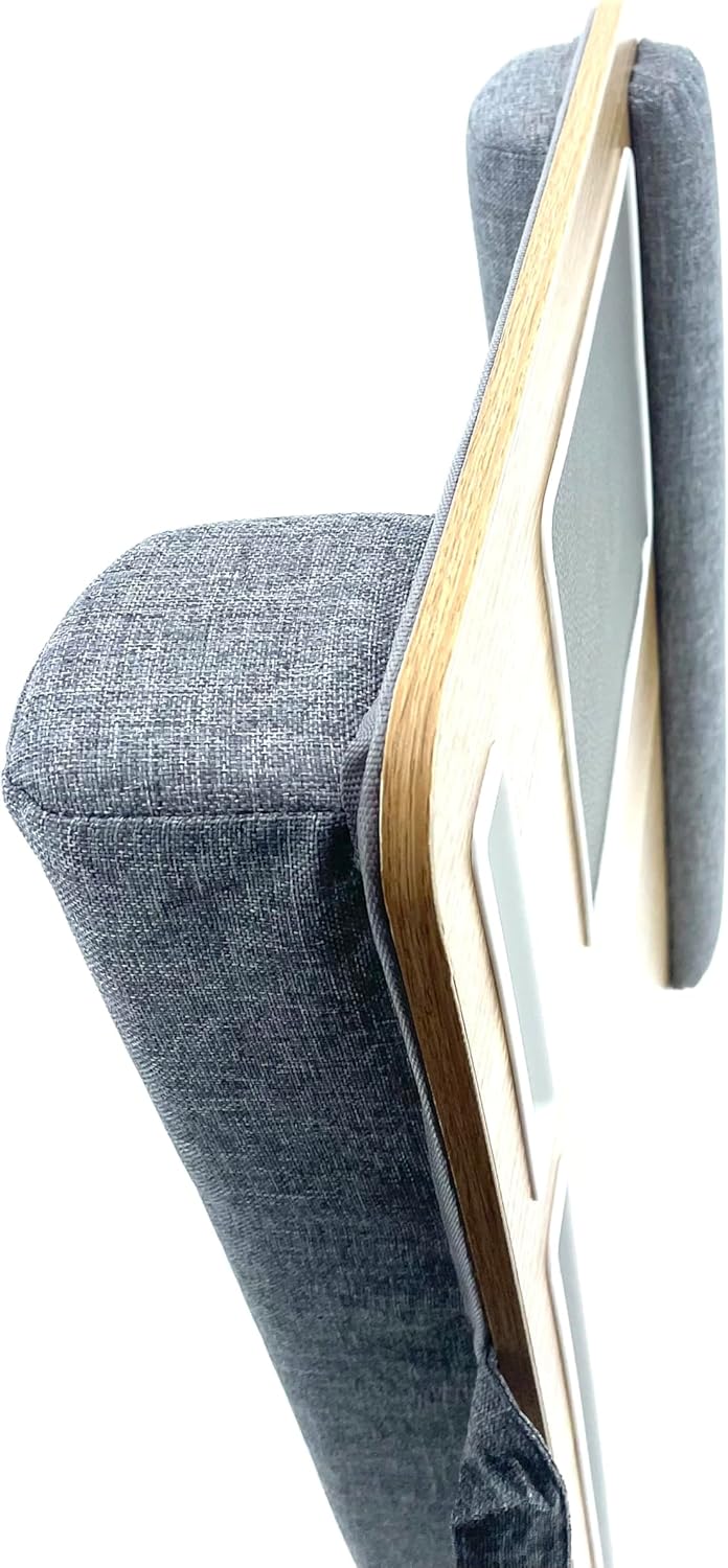 Laptopkissen Knietablett, Laptop Unterlage mit Mauspad, Laptop Kissen in Holz Optik, Kissentablett,