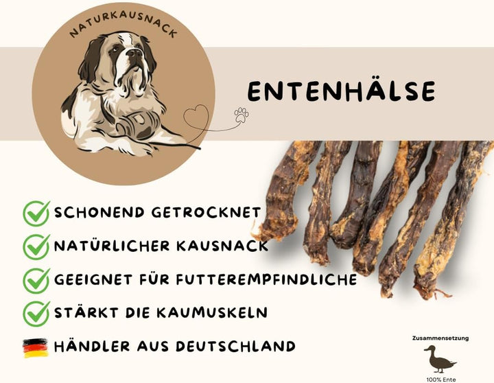 Warnicks Tierfutterservice getrocknete Entenhälse, wie Hühnerhälse EIN besonderer Leckerbissen (3KG)