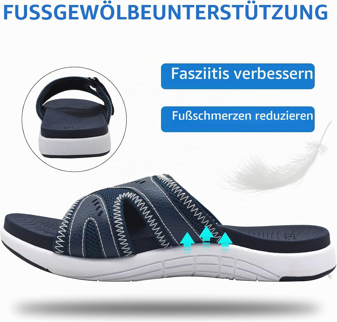 COFACE Herren Sport Recovery Sandalen Plantar Fasciitis weiche Polsterung leichtes Gewicht Bogen Unt