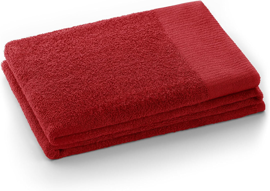 AmeliaHome Handtuch Set Rot 4 Gästetücher 30x50 cm 4 Handtücher 50x100 cm und 2 Duschtücher 70x140 c