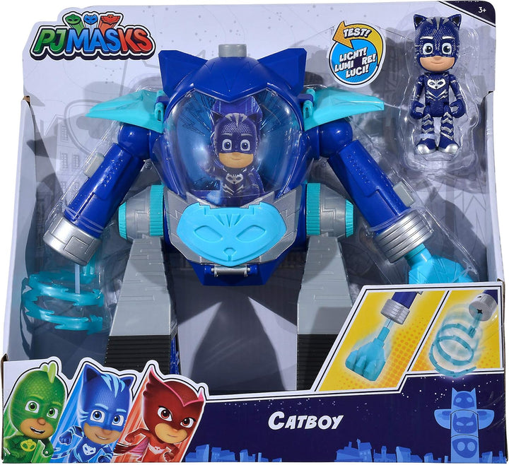 Simba 109402463 PJ Masks Turbo Roboter Catboy, mit Licht, mit Kanone, 23cm, PJ Masks Turbo Roboter C