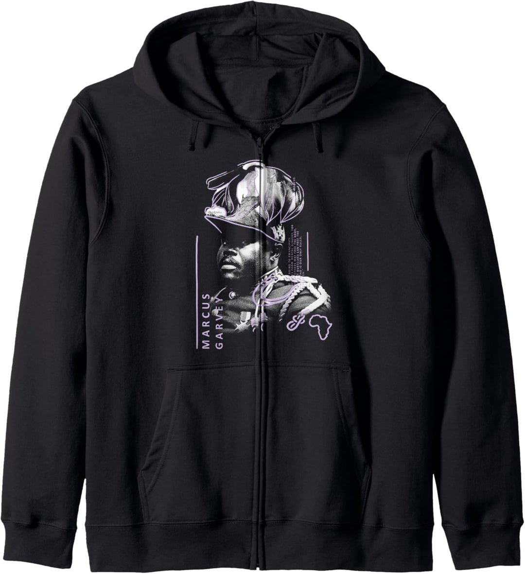 Marcus Garvey Quote Front & Back Kapuzenjacke