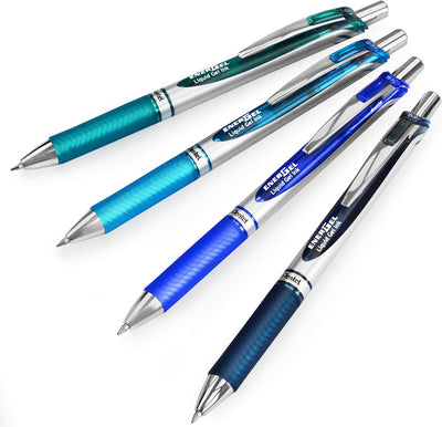 Pentel EnerGel XM BL77 Gelschreiber, einziehbar, 0,7 mm, 54 % recycelt, 1 Stück pro Farbe, 20 Stück