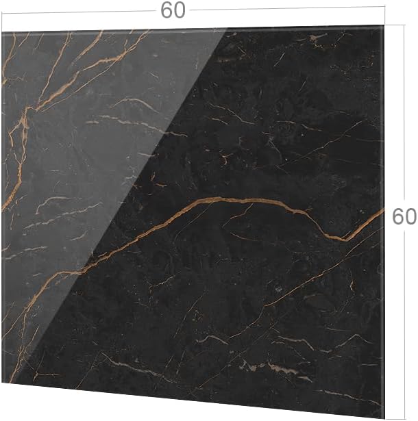 GRAZDesign Spritzschutz Küchenrückwand Glas Küche für Herd & Küchenspüle, Schwarz Granit Optik | Gla