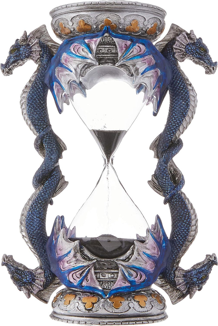 Design Toscano Todestürdrache Gothic-Deko Sanduhrstatue, Polyresin, vollfarbe, 15 cm Single Hourglas