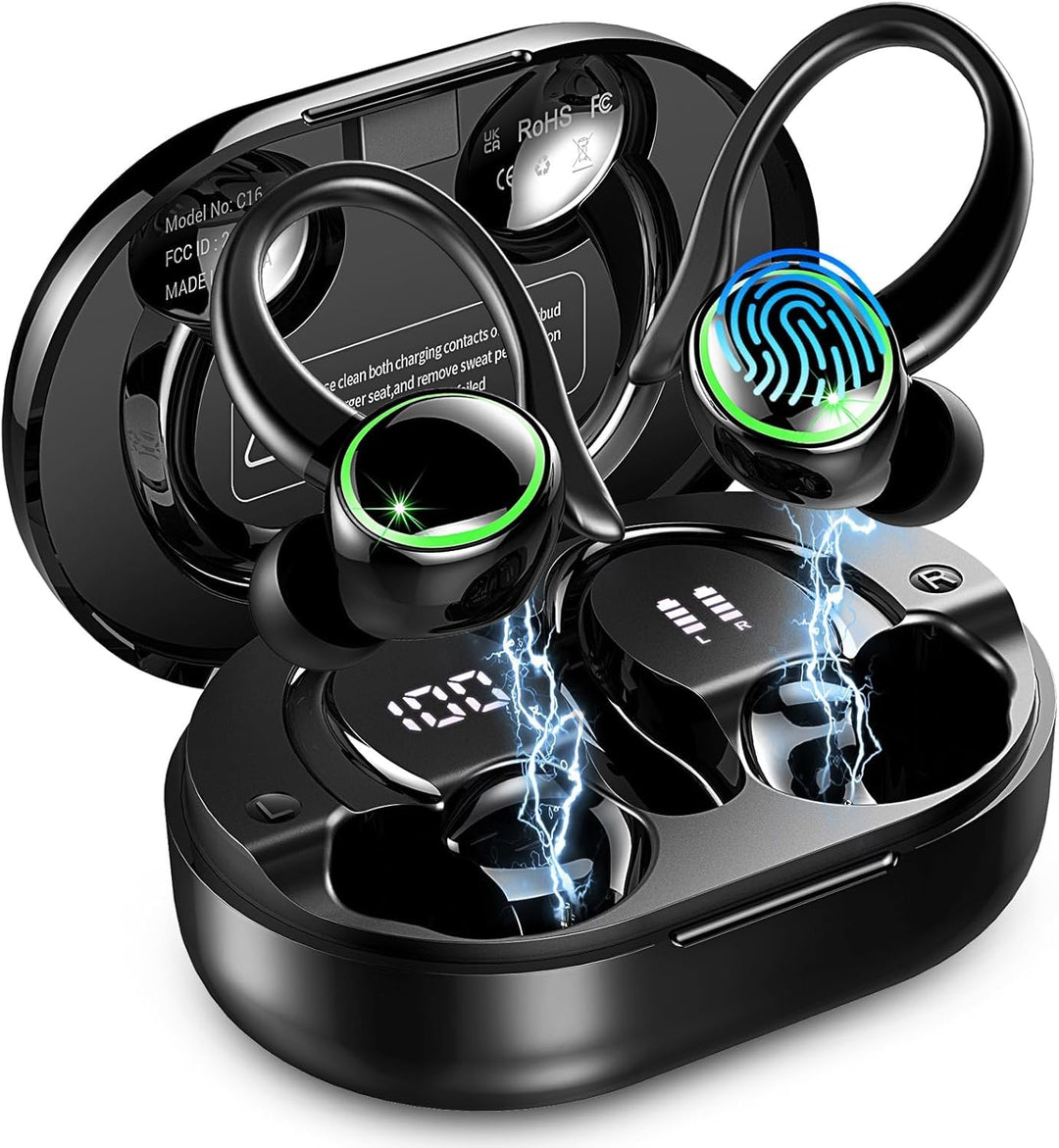 2026 Bluetooth Kopfhörer Sport, Kopfhörer Kabellos Bluetooth 5.4 Hi-Fi Stereo, 50 Std In Ear Kopfhör