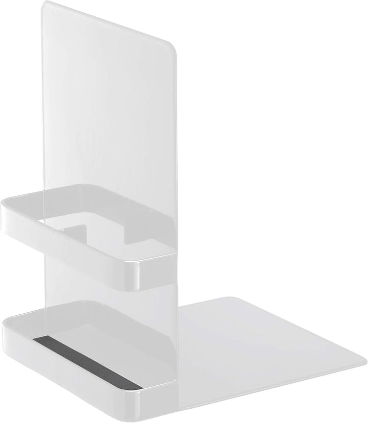 Yamazaki 6872 TOWER Buchstützen, weiss, Stahl, Minimalistisches Design, 12 x 15 x 18 cm (LxBxH), Wei