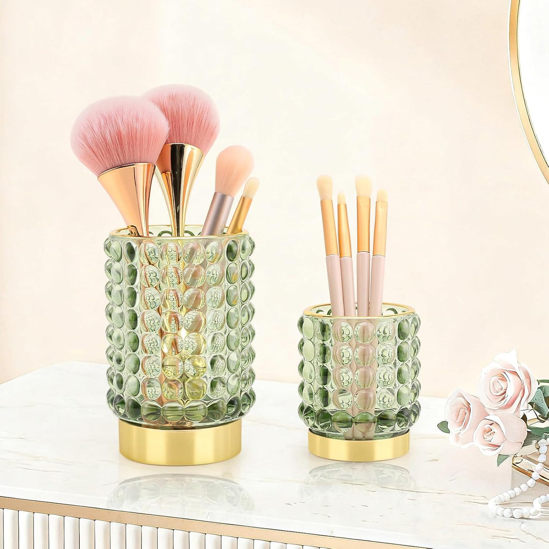 DASITON Make up Kosmetik Organizer, Make up Pinsel Organizer aus Glas, Pinselhalter Kosmetik Schmink