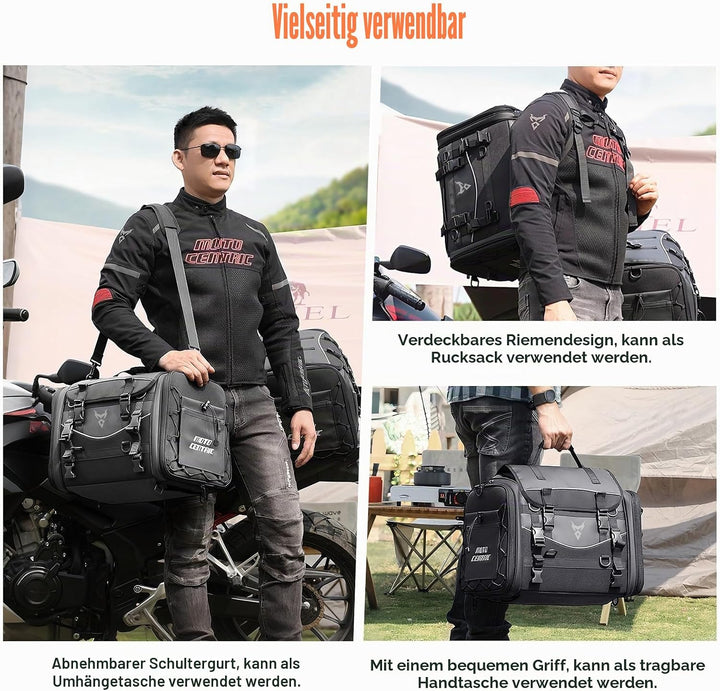 MIGHTYDUTY Motorrad Hecktasche Expandable 55-70L wasserdichte Faltbare Durable Multifunktionale Port