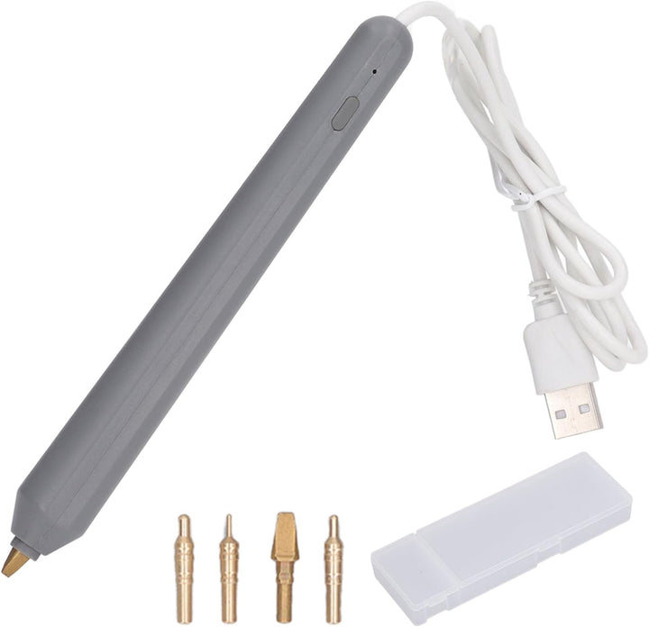 Heissfolienstifte, Heissfolien-Prägestift mit USB, 4 Heizstiftspitzen, Foil Quill Starter, Heissluft