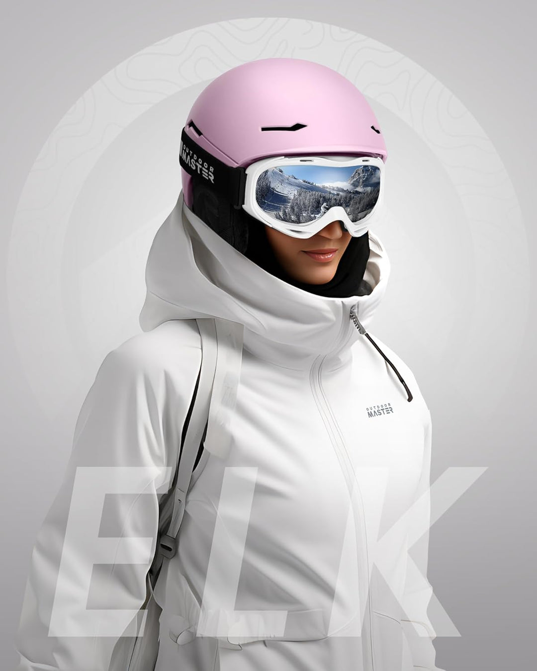 OutdoorMaster ELK MIPS Skihelm - Schneesporthelm Snowboardhelm für Männer Frauen & Jugend Mattes Ros