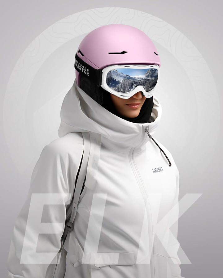OutdoorMaster ELK MIPS Skihelm - Schneesporthelm Snowboardhelm für Männer Frauen & Jugend Mattes Ros