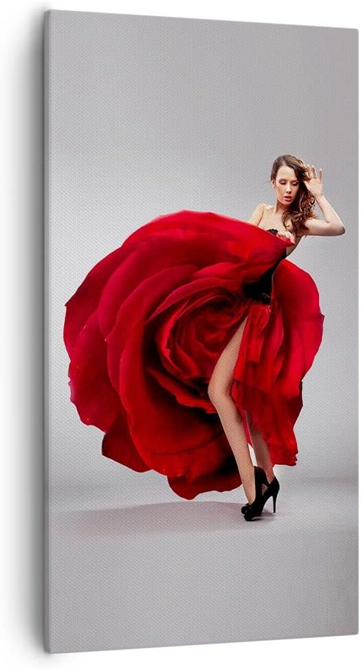 Bilder auf Leinwand 55x100cm Leinwandbild mit Rahmen Karneval Kleidung Kultur Tänzerin Gross Wanddek