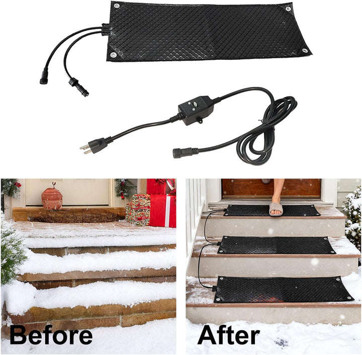 Winter Heizmatte PVC für Gehwege Treppenstufen inklusive Netzkabel mit 76 cm/h Schmelzgeschwindigkei