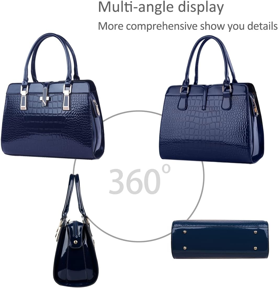 Nicole&Doris Damen Handtaschen neue Umhängetasche Lackleder Shell schultertasche Henkeltaschen Tasch