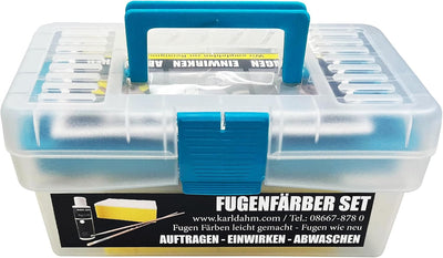 Karl Dahm – Fugenfärber-Set Weiss im Koffer I Fugenreparatur-Set mit Fugenfärber 120 ml (Fugenfarbe