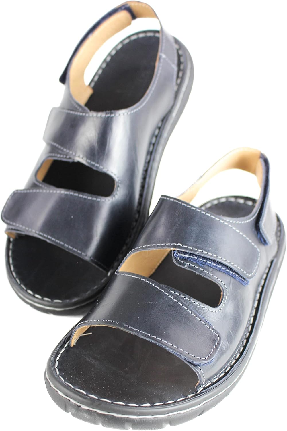 Zerimar Pantoletten Naturleder | Leder Sandalen Herren | Qualitäts Sandalen | Sommer Sandalen Leder