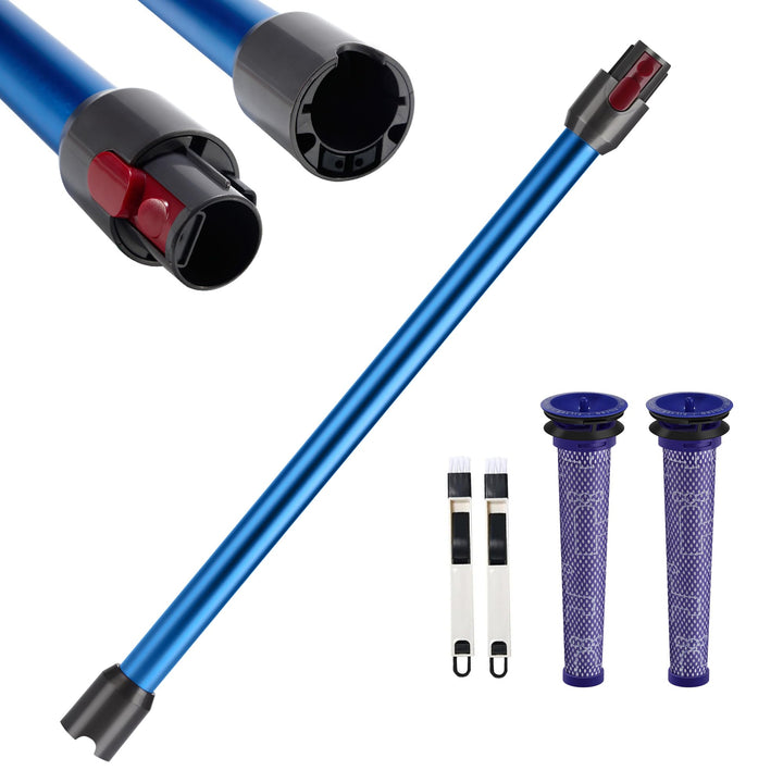Dyson Verlängerungsrohr mit 2-in-1 Sauber Bürsten, Teleskoprohr mit 2 Stück Filtern für V7, V8, V10,
