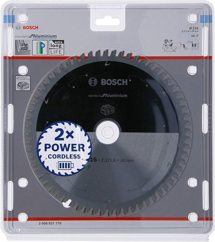 Bosch Professional 1x Kreissägeblatt Standard for Aluminium (Aluminium, Sägeblatt Ø 216 x 30 x 2,2 m