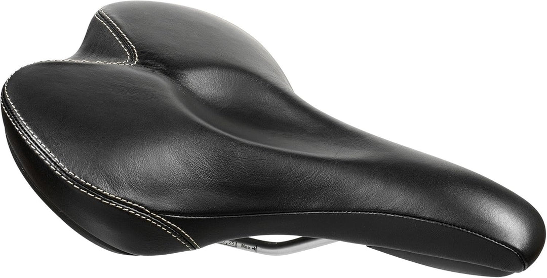 ergotec Ledersattel Comfort Stahlgestell L Schwarz, L Schwarz