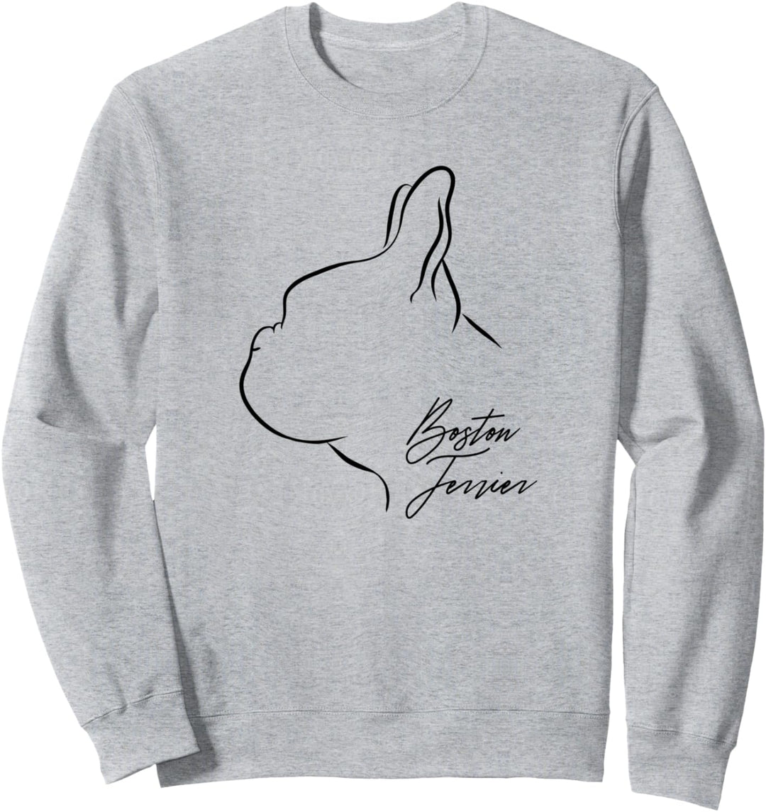 Boston Terrier Profil Hunderasse Hund Hunde Sweatshirt
