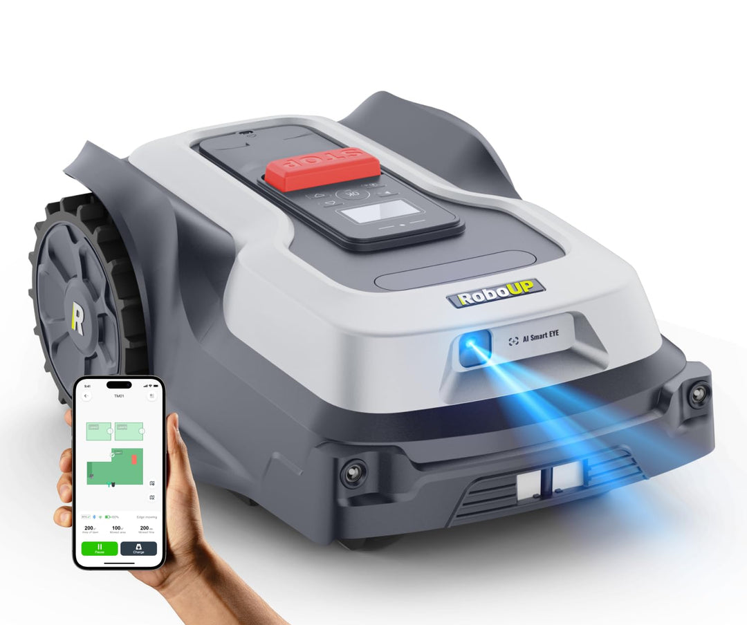 T600 Mähroboter ohne Begrenzungsdraht 2025Version 800㎡, RTK+KI Gesteuerter Rasenmäher Roboter mit Ra