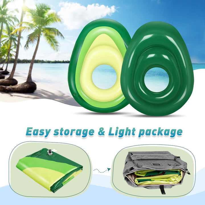 Aufblasbare Avocado Luftmatratze Wasser, Aufblasbare Pool Floss mit Balls Sommer Pool Spielzeug, Sch