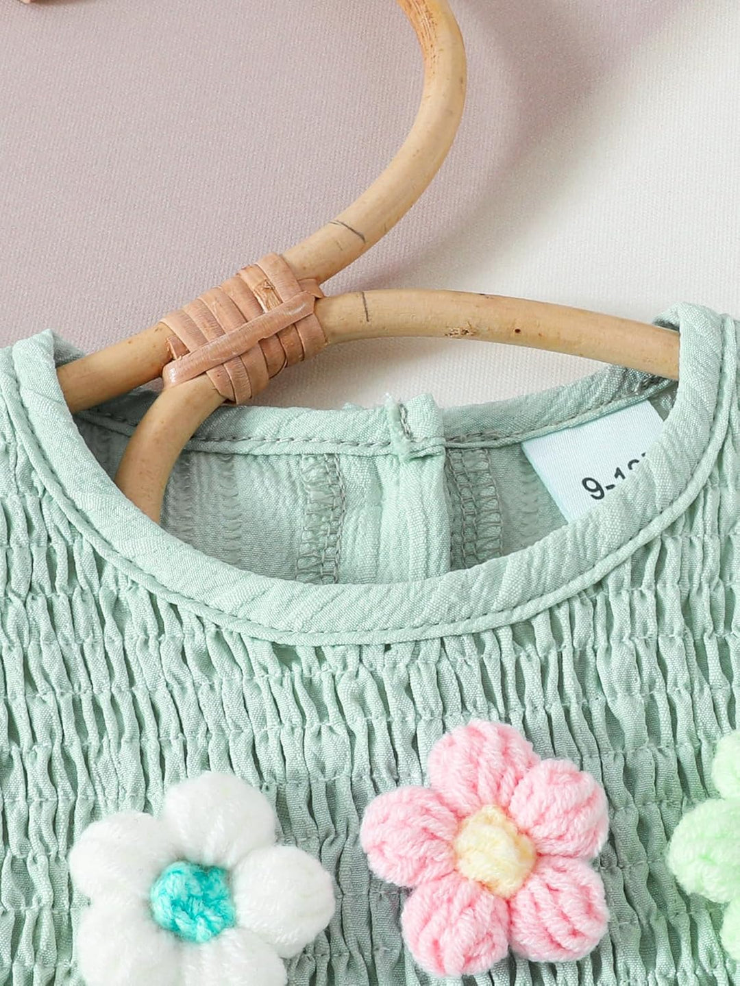 Kleinkind Baby Mädchen Kleidung Blumen Rüschen T-Shirts Tops Shorts Süsse Sommer Kleidung Sets 18-24