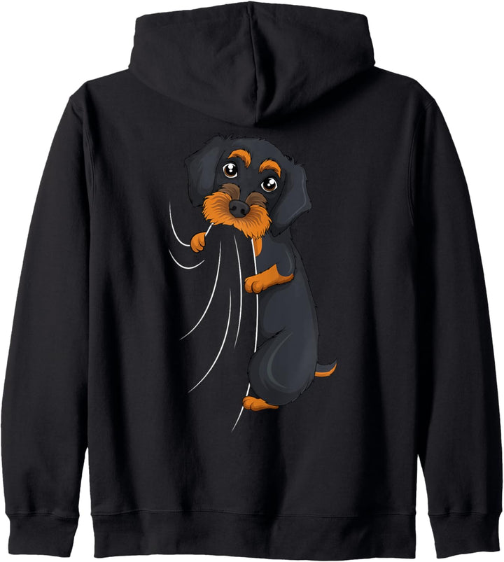Rauhaardackel Dackel Teckel Dachshund Kapuzenjacke
