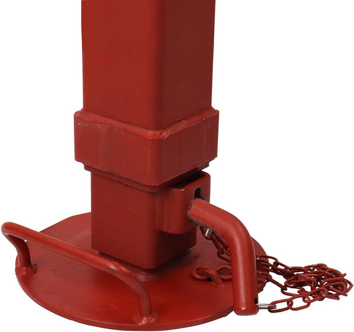Stützfuss | mit Kurbel | 2500 kg Tragfähigkeit | Simol | rot | Stützlast | Winde | Lasten | Gewicht