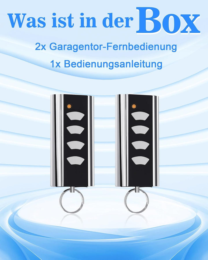 2 Stück für Normstahl RCU433-4K: Garagentor-Handsender-Ersatz, 433,92 MHz | Kompatibel mit Normstahl