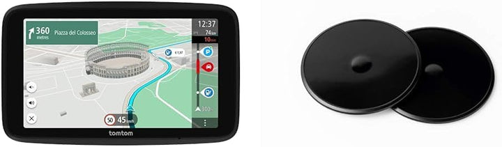 TomTom Navigationsgerät GO Superior & Klebe-Befestigungsplatten fürs Armaturenbrett für alle TomTom