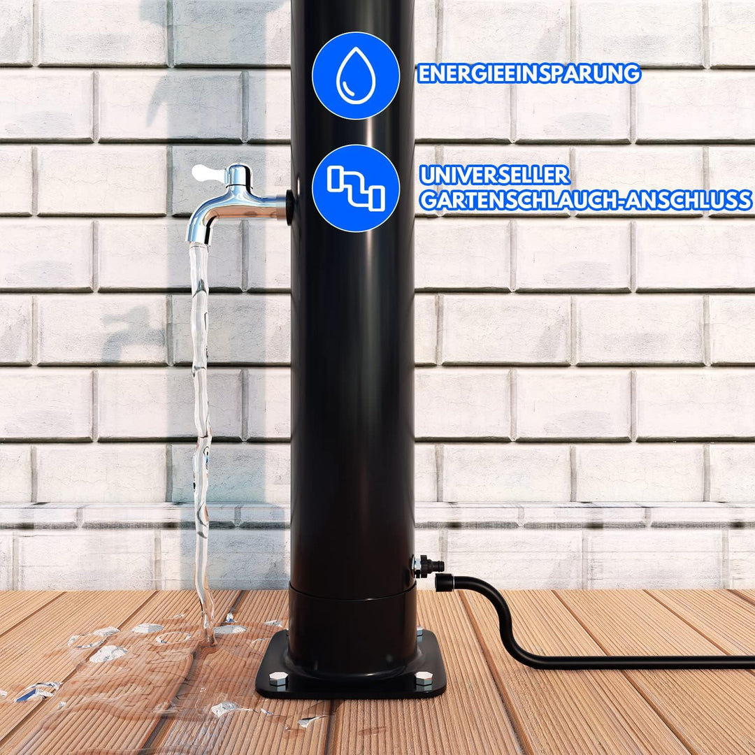Solardusche 20L Solar Gartendusche warmes Wasser Bis Zu 60°C Ohne Stromanschluss Pooldusche Camping