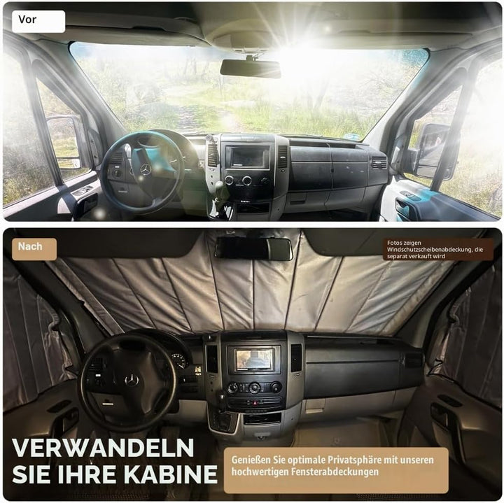 Living in a Bubble Verdunkelungs-Frontfensterabdeckung für Sprinter (2007-2018) - Ihr Vanlife-Essent