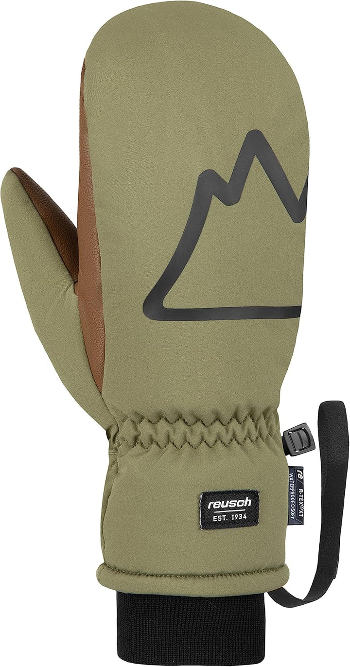 Reusch Herren Fäustlinge Carter R-tex Xt Mitten Warm, Wasserdicht, Atmungsaktiv 7 oliv / braun, 7 ol