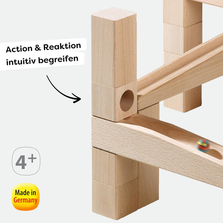 HABA 1128 Ball Track – First Playing - with 45 pcs. for 4 Years and Up (Made in Germany)