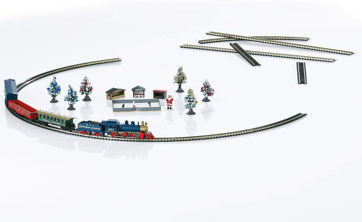 Märklin 81845 - Spur Z Weihnachtsstartpackung mit Dampflok, Wagen und Mini-Weihnachtsmarkt, ab 15 Ja
