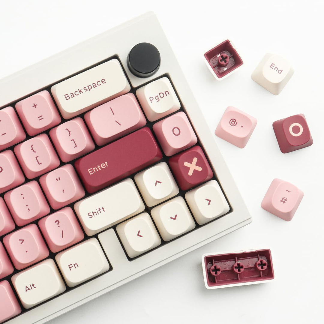 Sunzit PBT Keycaps 173 Tasten YMK Profil Keycaps Rosa Weiss Custom Dye-Sub Tastenkappen Set Side Pri