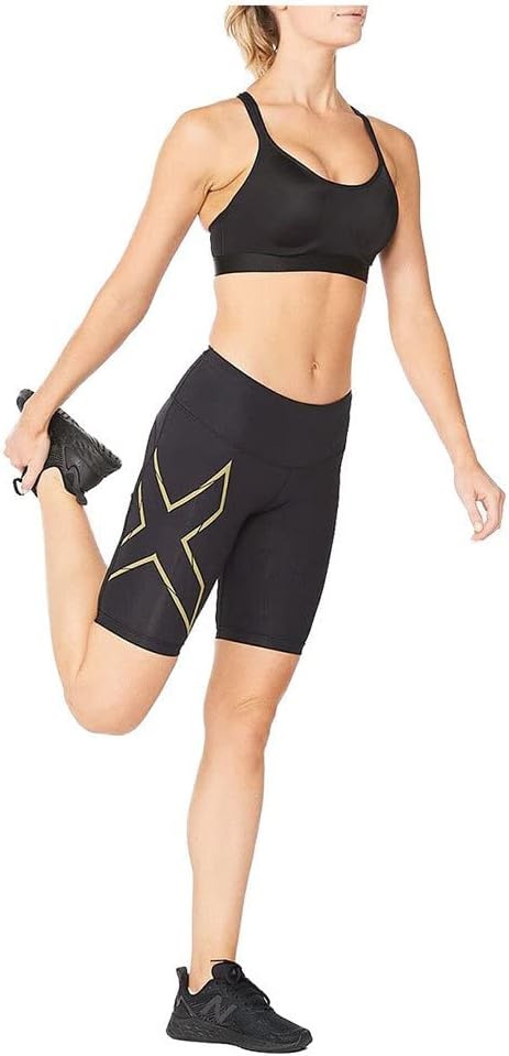 2XU Damen Shorts Light Speed Mid-rise Compression Shorts M Schwarz, M Schwarz