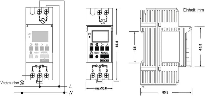 DIW-ASTRO1 Astrotimer AHD16T-U Astronomische Digitalschaltuhr 8 Tages-/Wochen-Programme, Astrofunkti