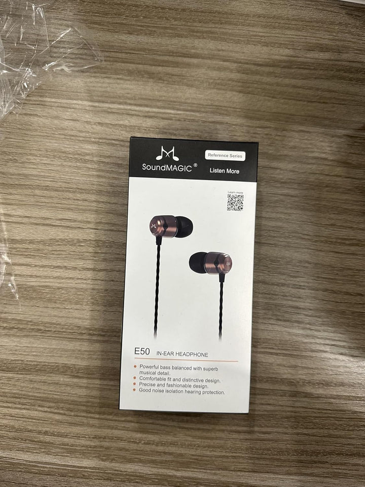 SoundMAGIC E50 Wired Earbuds Without Microphone, In-Ear HiFi Headphones, Noise Isolating Headphones,