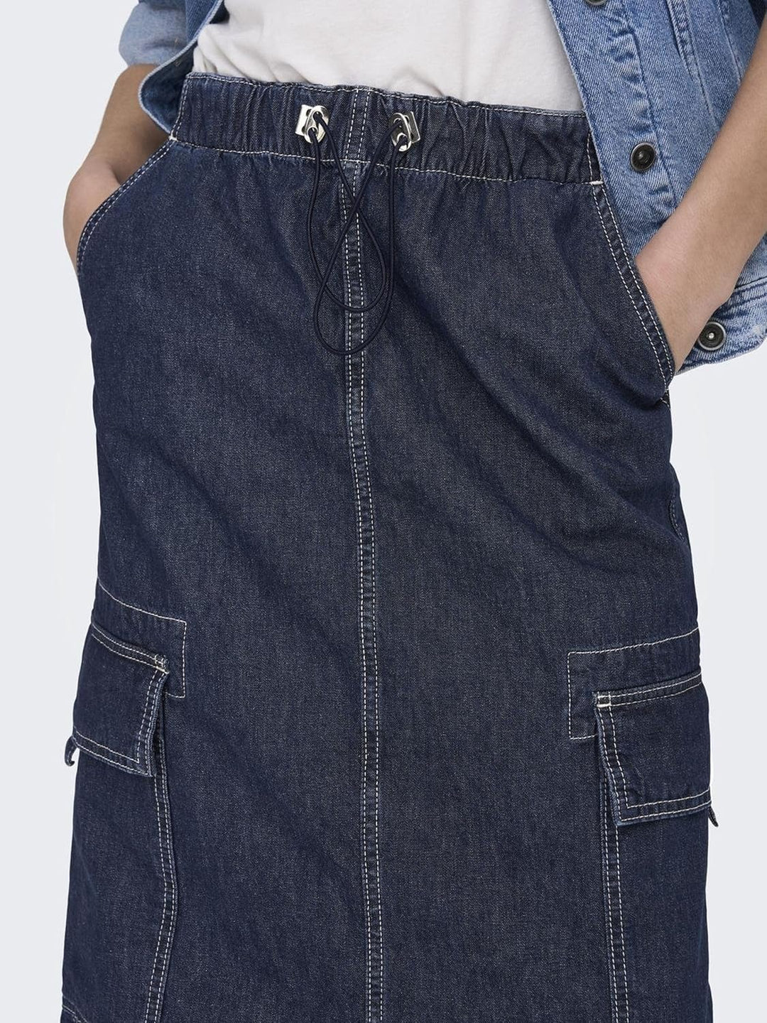 ONLY Female Jeansrock ONLSKYLAR Denim Langer Rock XS Blau, XS Blau