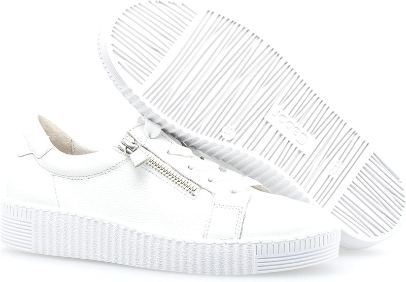 Gabor Damen Low-Top Sneaker | Frauen Halbschuhe | Wechselfussbett | Best Fitting 38 EU Weiss 21, 38