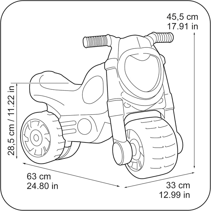 Feber - Hello Kitty Motofeber, Rutscher in Form eines Motorrads mit lustigen Hello Kitty-Aufklebern,
