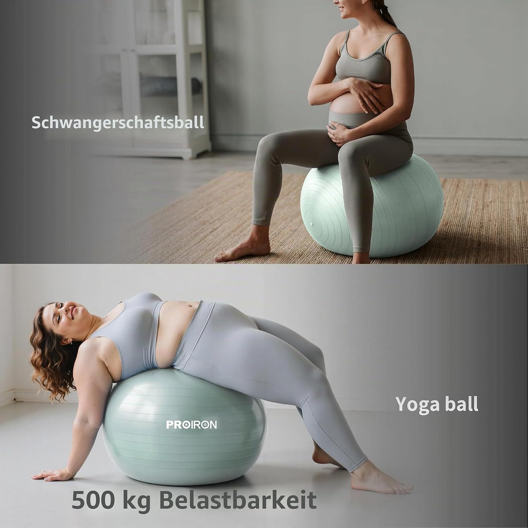 PROIRON Gymnastikball+25cm Klein Pilates Ball Set, Pezziball Sitzball Trainingsball Fitnessball &amp; Ba