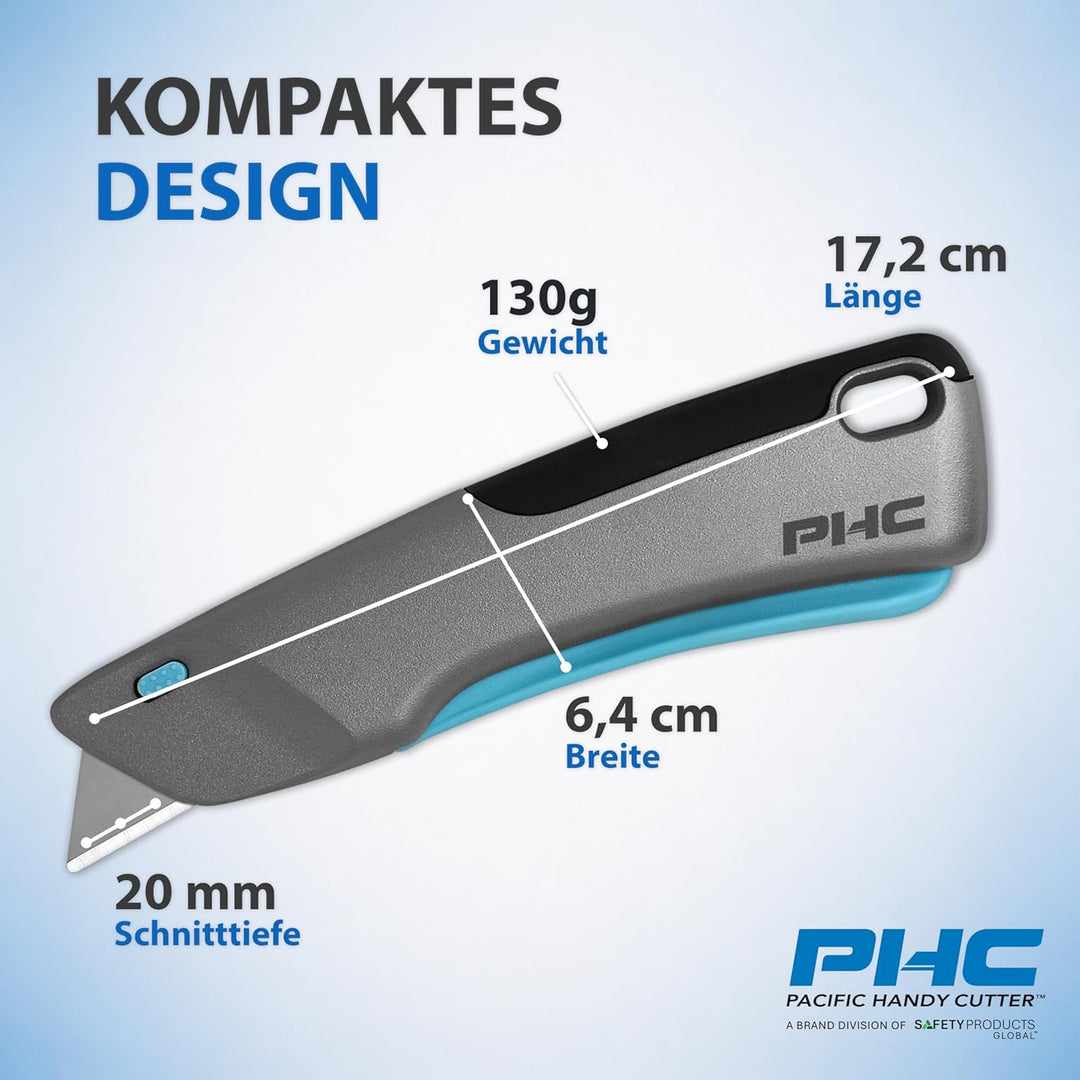 PHC Victa™ Smart-Retract Sicherheitsmesser mit vollautomatischem Klingenrückzug • 20mm Schnitttiefe