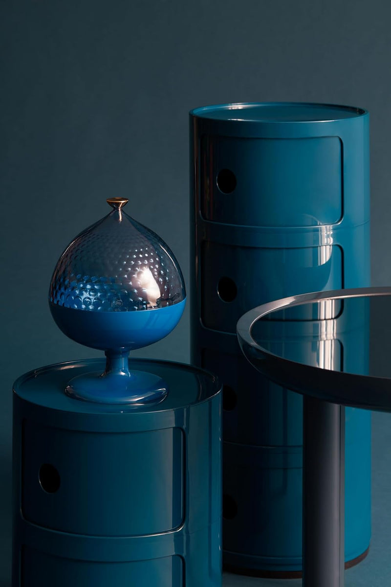 Kartell Componibili, 2 Elements, Blau, Runde Basis 2 Fächer